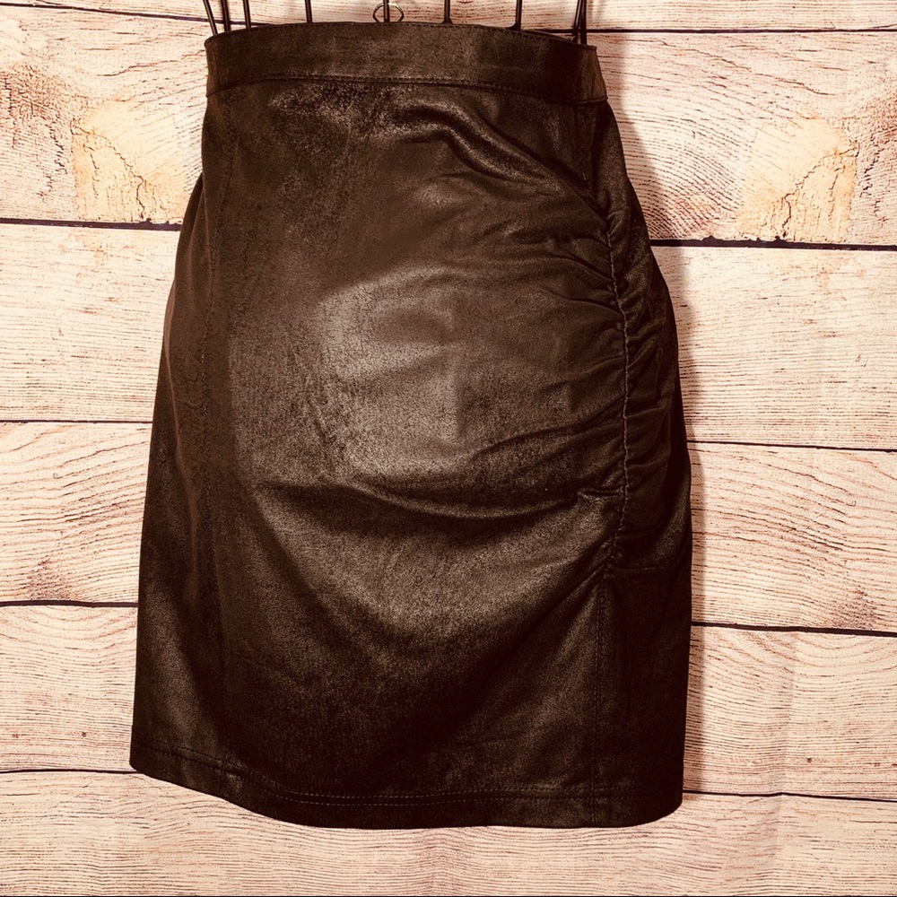 🆕Free People Rumi Ruches Suede Mini Skirt - Picture 5 of 8